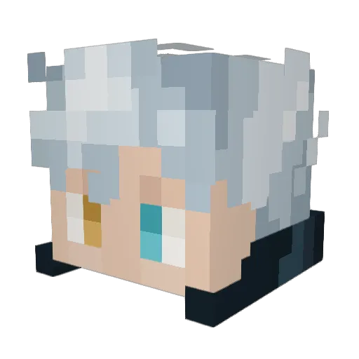 Galaxy_Yin Minecraft avatar head, 3D render