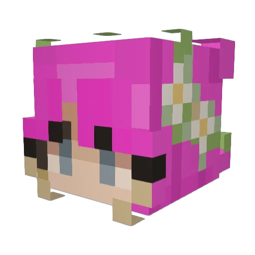 Galaxy_edge Minecraft avatar head, 3D render