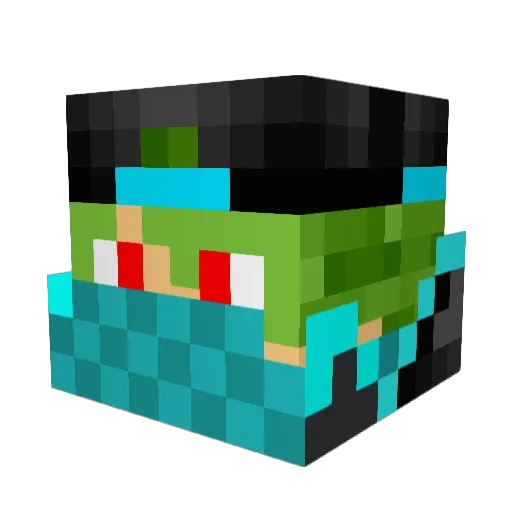 Galaxyal Minecraft avatar head, 3D render