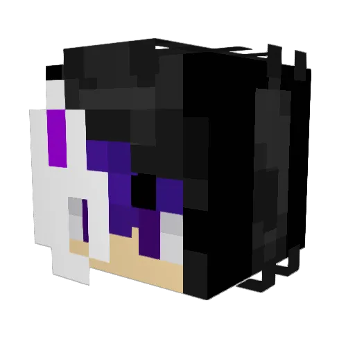 Galaxyeyesknight Minecraft avatar head, 3D render