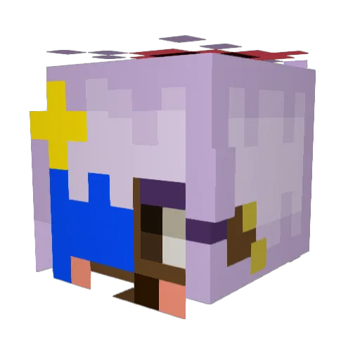 Galaxyglazer Minecraft avatar head, 3D render