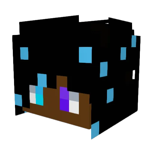 GalaxysOcean Minecraft avatar head, 3D render
