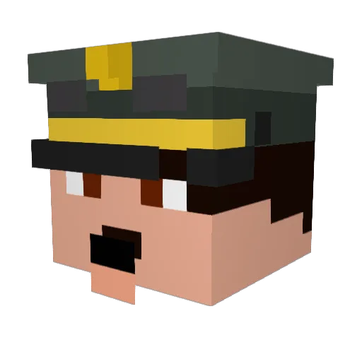 Galaxywolf256 Minecraft avatar head, 3D render