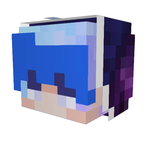 Galaxywolferty Minecraft avatar head, 3D render