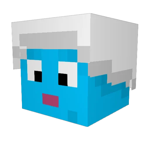 Galbrix Minecraft avatar head, 3D render