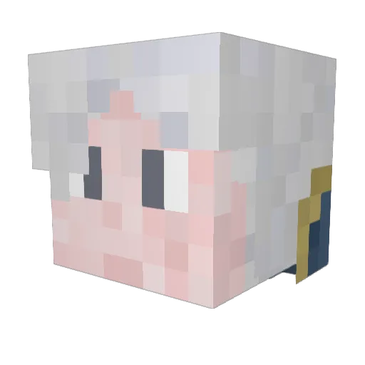 Galdos2000 Minecraft avatar head, 3D render