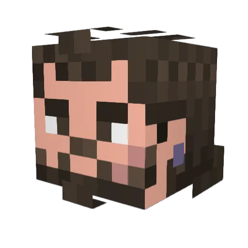 Gale0fWaterdeep Minecraft avatar head, 3D render