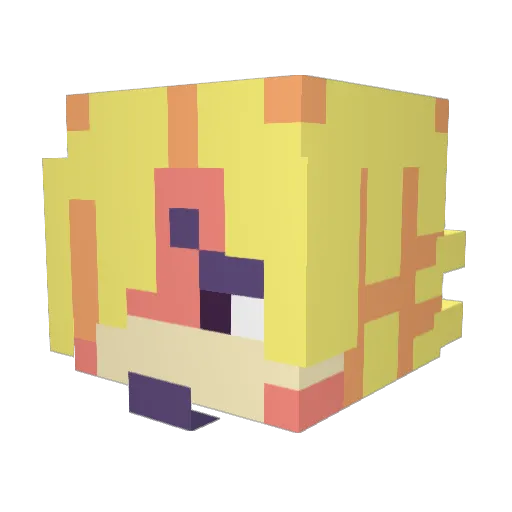 GaleStorm Minecraft avatar head, 3D render