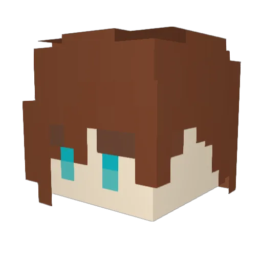 Gale_log Minecraft avatar head, 3D render