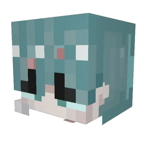 Galeix Minecraft avatar head, 3D render