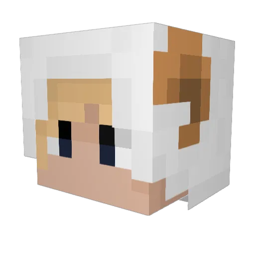 Galelo Minecraft avatar head, 3D render