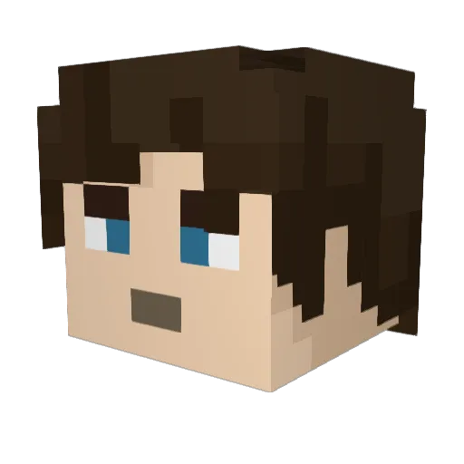 Galencross Minecraft avatar head, 3D render