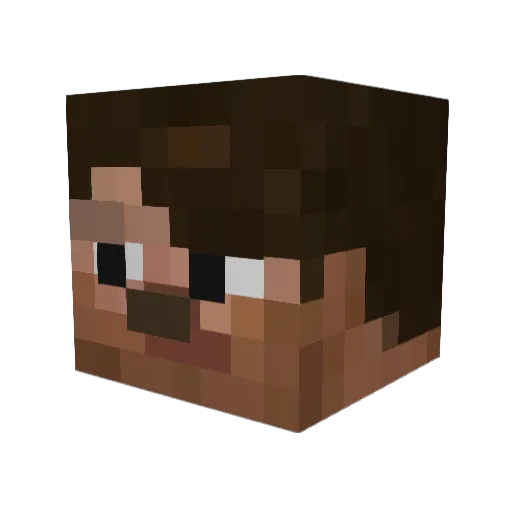 GalerTiK Minecraft avatar head, 3D render