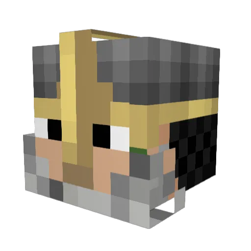 Galeshloko Minecraft avatar head, 3D render