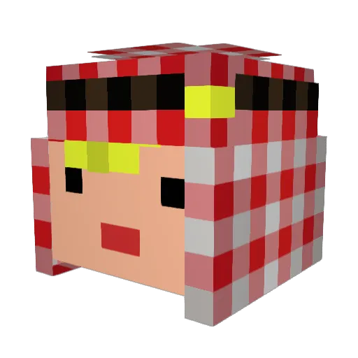 Galetto06 Minecraft avatar head, 3D render
