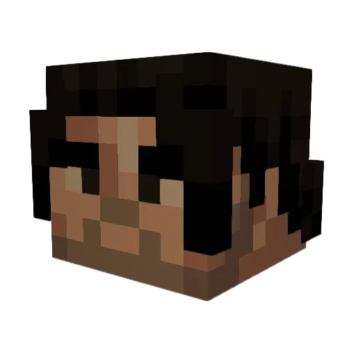 Galevik Minecraft avatar head, 3D render
