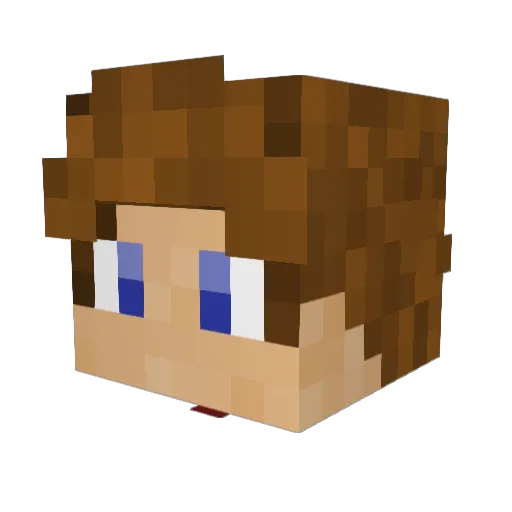 Galeziok Minecraft avatar head, 3D render