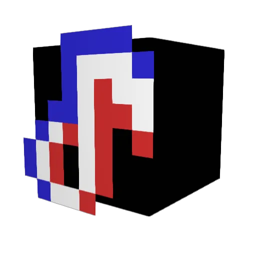Galguero Minecraft avatar head, 3D render