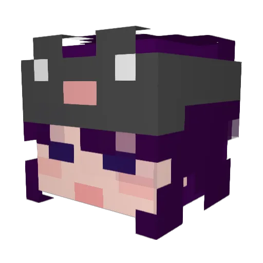 GaliEucys Minecraft avatar head, 3D render