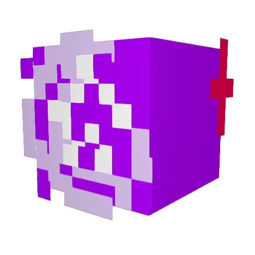 Galiaxie Minecraft avatar head, 3D render