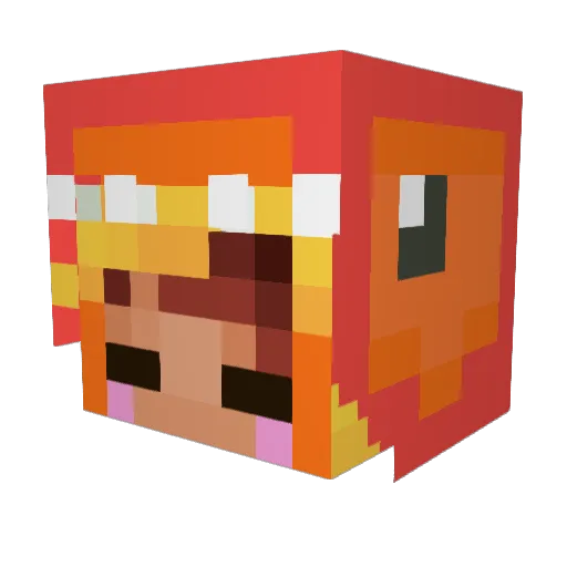 Galiaxywolf1 Minecraft avatar head, 3D render