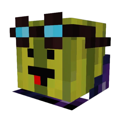 Galictic_Melon Minecraft avatar head, 3D render