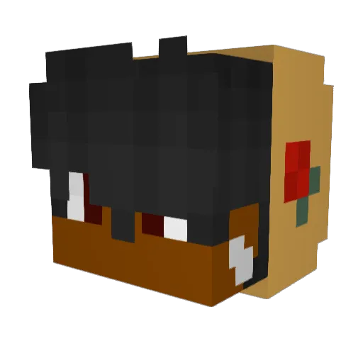 Galieus Minecraft avatar head, 3D render