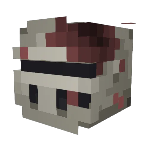 Galileeo Minecraft avatar head, 3D render