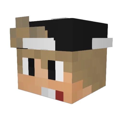 Galinaceoo Minecraft avatar head, 3D render