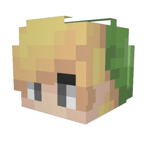 Galite31 Minecraft avatar head, 3D render