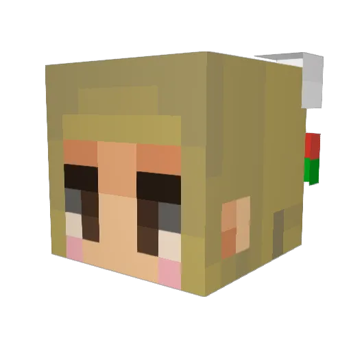 Galithas Minecraft avatar head, 3D render