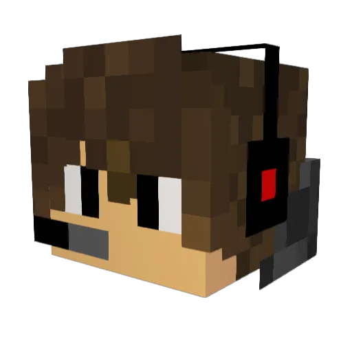 Galix_93100 Minecraft avatar head, 3D render