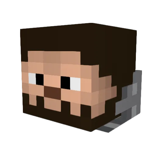 Galkos Minecraft avatar head, 3D render