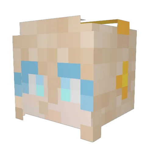 Gallenis Minecraft avatar head, 3D render