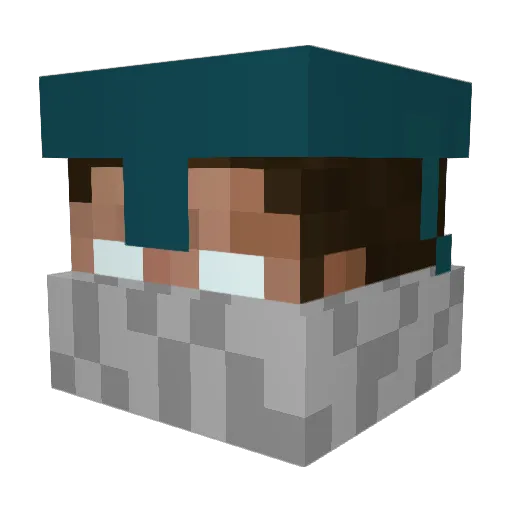 Galleous12 Minecraft avatar head, 3D render