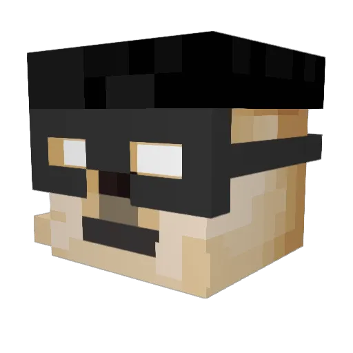 Gallerrr Minecraft avatar head, 3D render