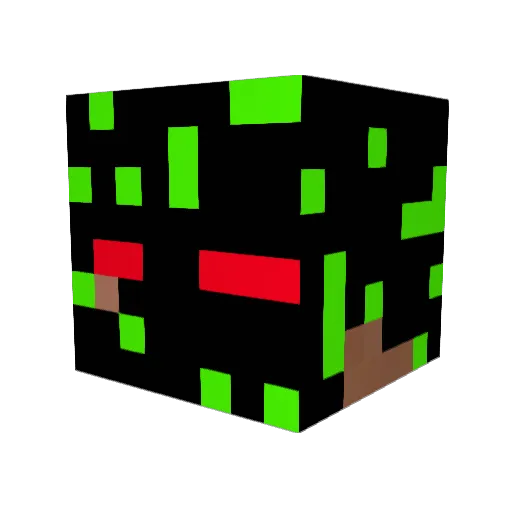 Gallex Minecraft avatar head, 3D render