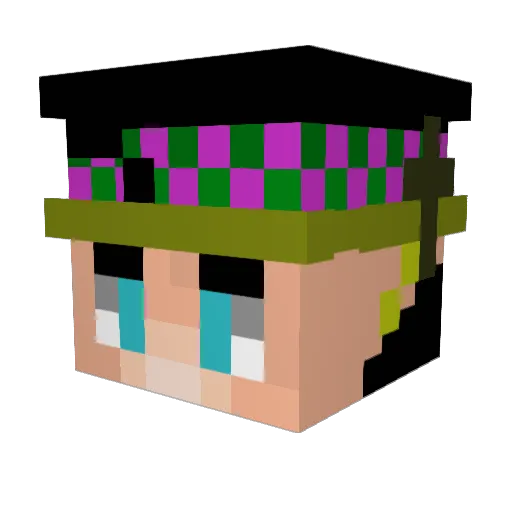 Gallfay_TPK Minecraft avatar head, 3D render