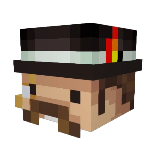 Galliards Minecraft avatar head, 3D render