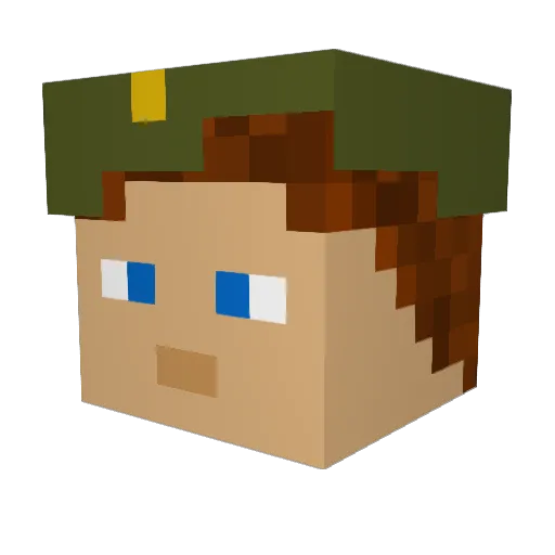Gallier21 Minecraft avatar head, 3D render