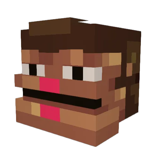 GalllegoGaymer Minecraft avatar head, 3D render