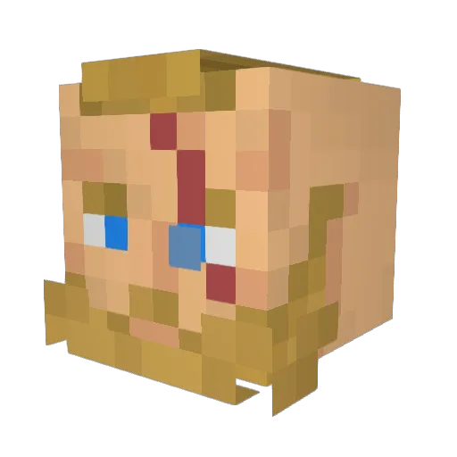 Gallonimus Minecraft avatar head, 3D render