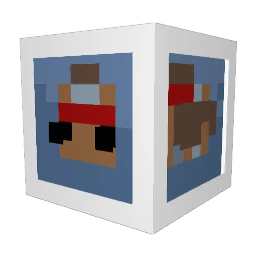 GallyFR Minecraft avatar head, 3D render