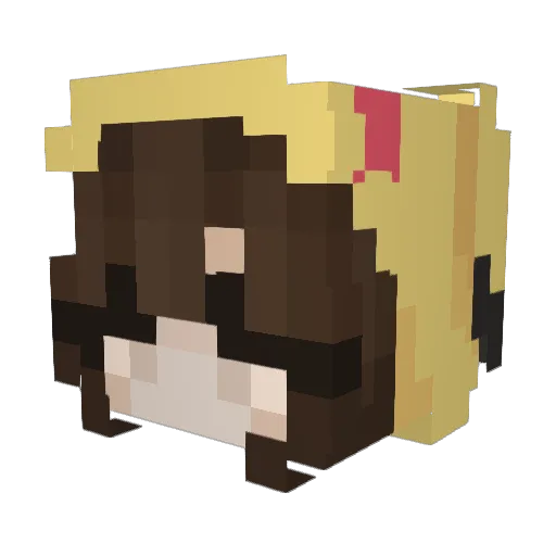 Gallyal08 Minecraft avatar head, 3D render