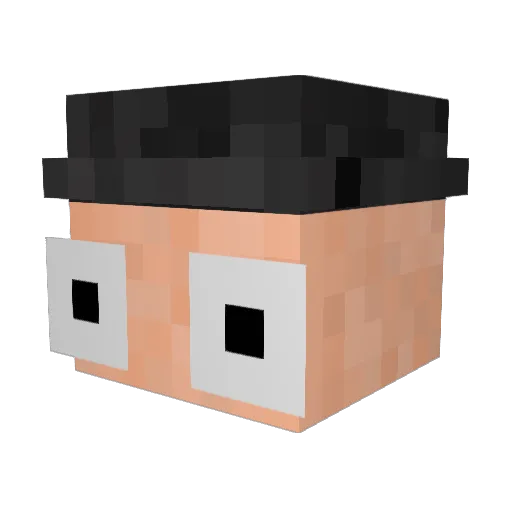 GaloreCrosz Minecraft avatar head, 3D render