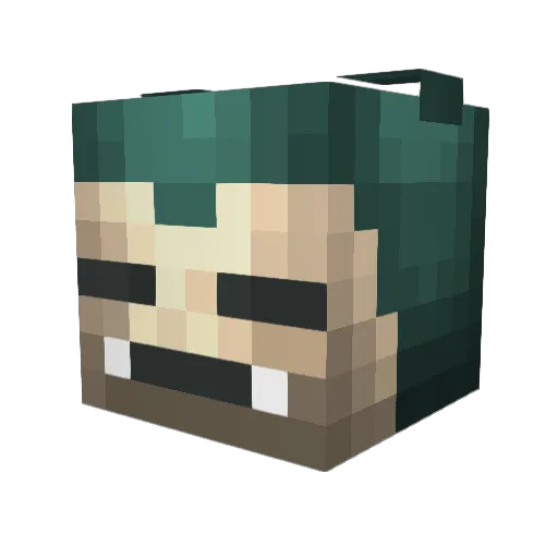 Galovar Minecraft avatar head, 3D render