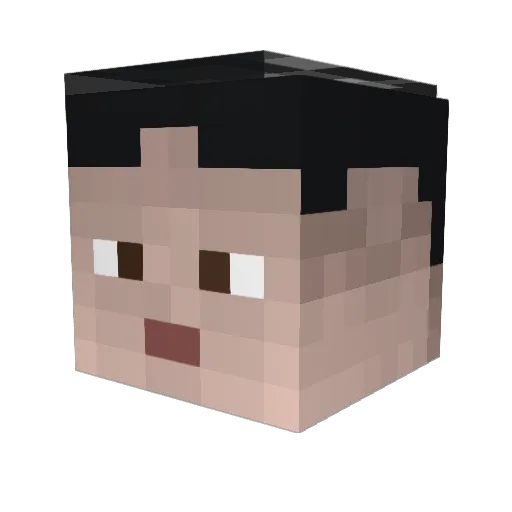 Galtanox Minecraft avatar head, 3D render