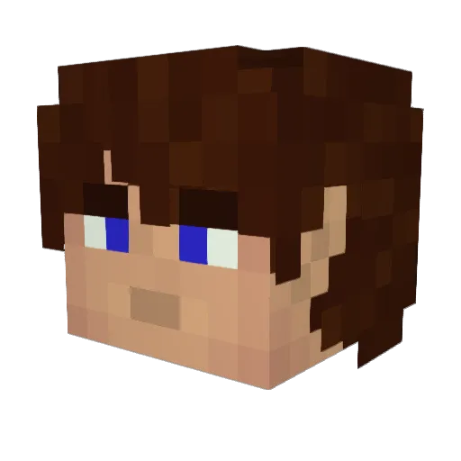 GalumiBr Minecraft avatar head, 3D render