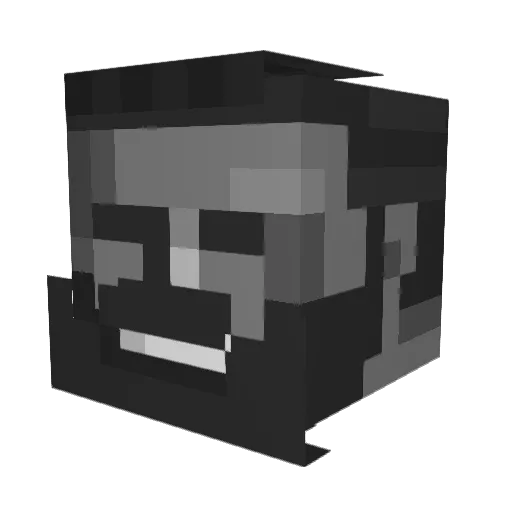 Galux17 Minecraft avatar head, 3D render