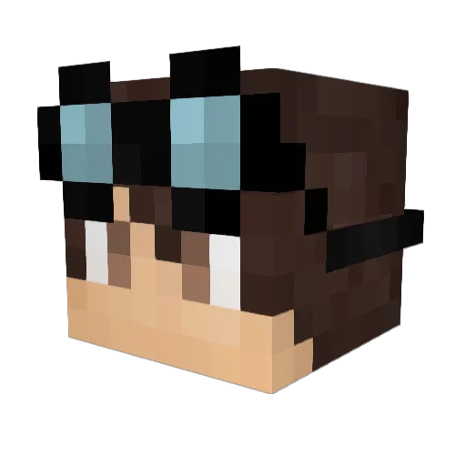 GalvanicGoat Minecraft avatar head, 3D render